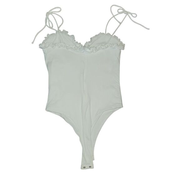 Revolve Super Down Penelope Bodysuit White One Piece XS - Picture 8 of 12